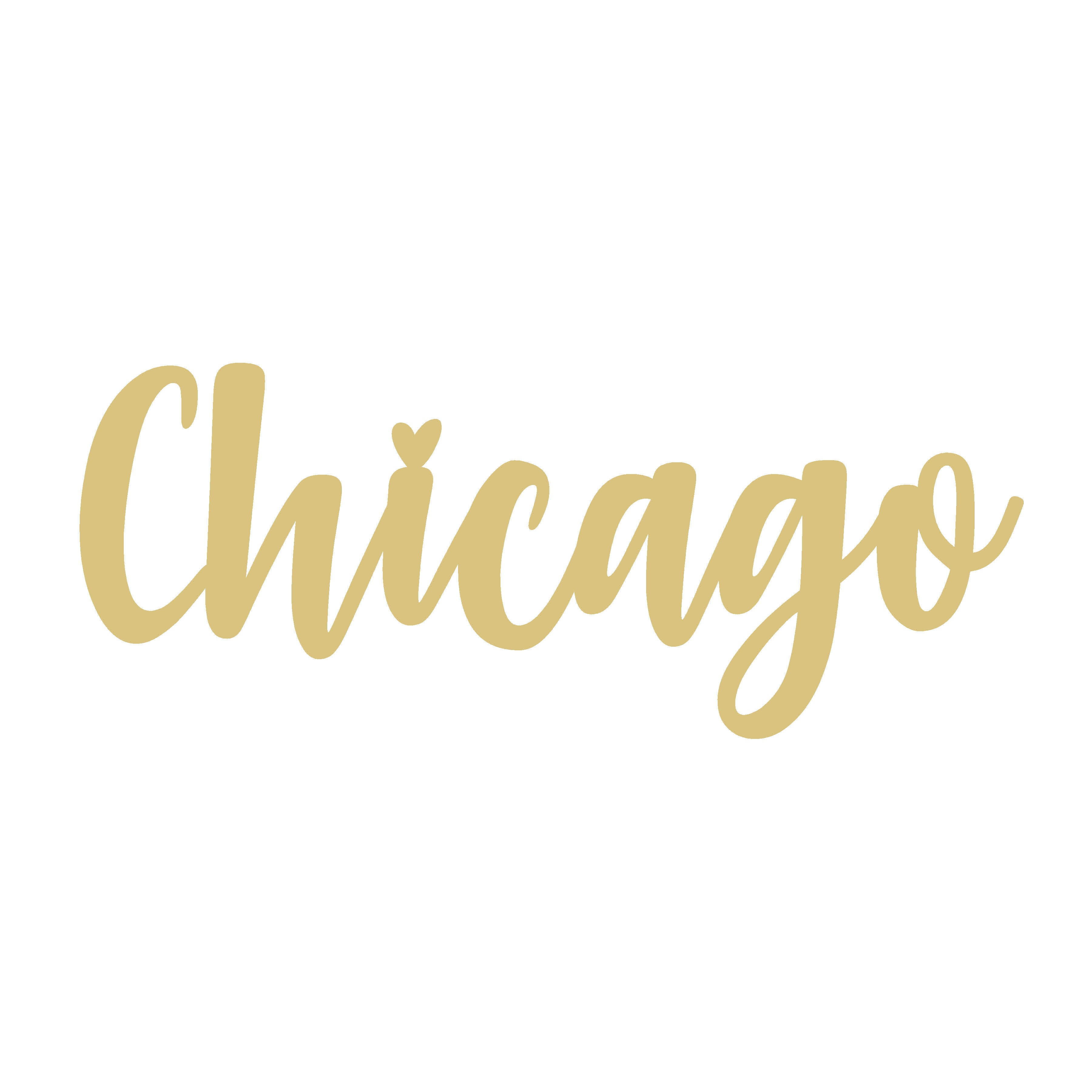 Chicago Unfinished Wood Cutout Style 1