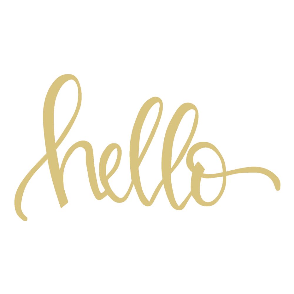 LASER CUT WORD-HELLO UNFINISHED WOOD CUTOUT STYLE 2