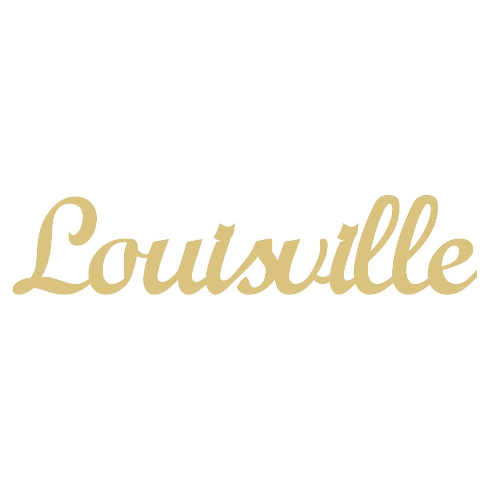 LASER CUT WORD-LOUISVILLE UNFINISHED WOOD CUTOUT STYLE 1