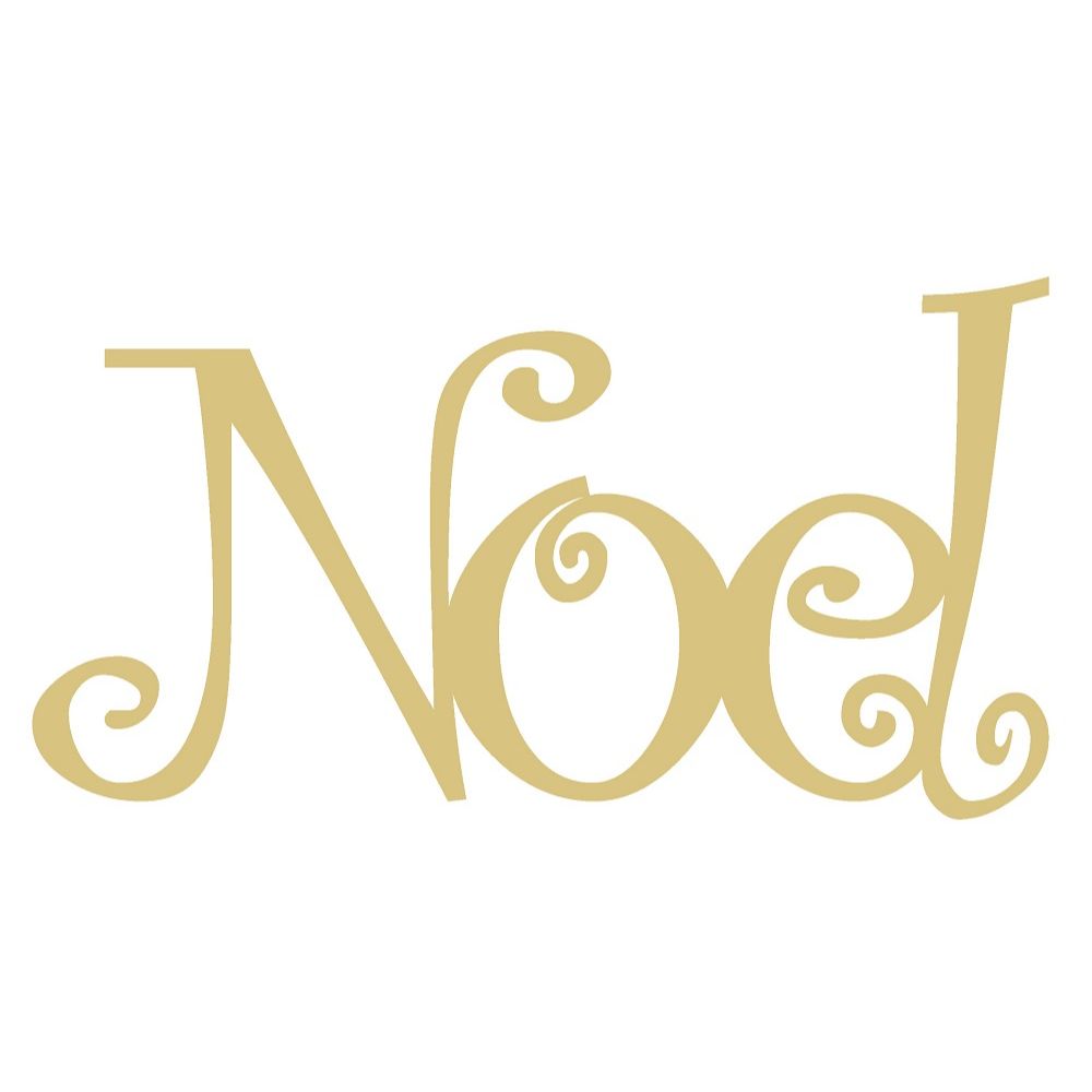LASER CUT WORD-NOEL UNFINISHED WOOD CUTOUT STYLE 1