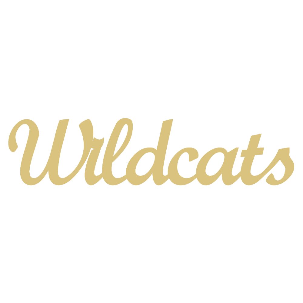 LASER CUT WORD-WILDCATS UNFINISHED WOOD CUTOUT STYLE 2