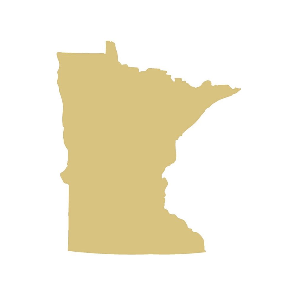 State Unfinished Wood Cutout Style 1